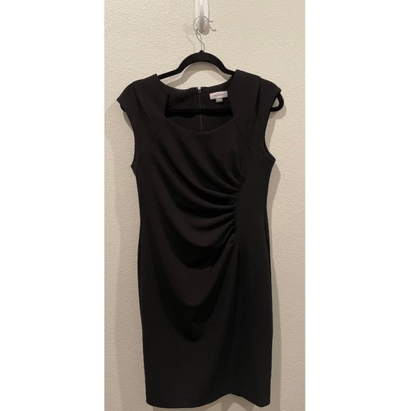 CALVIN KLEIN Ruched Sheath Mini Dress - Picture 1 of 4